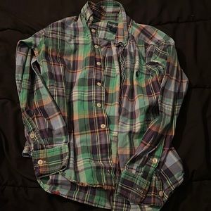 Ralph Lauren plaid button down shirt